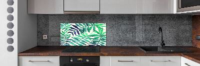 Cooker splashback Tropical leaves