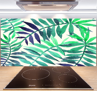 Cooker splashback Tropical leaves