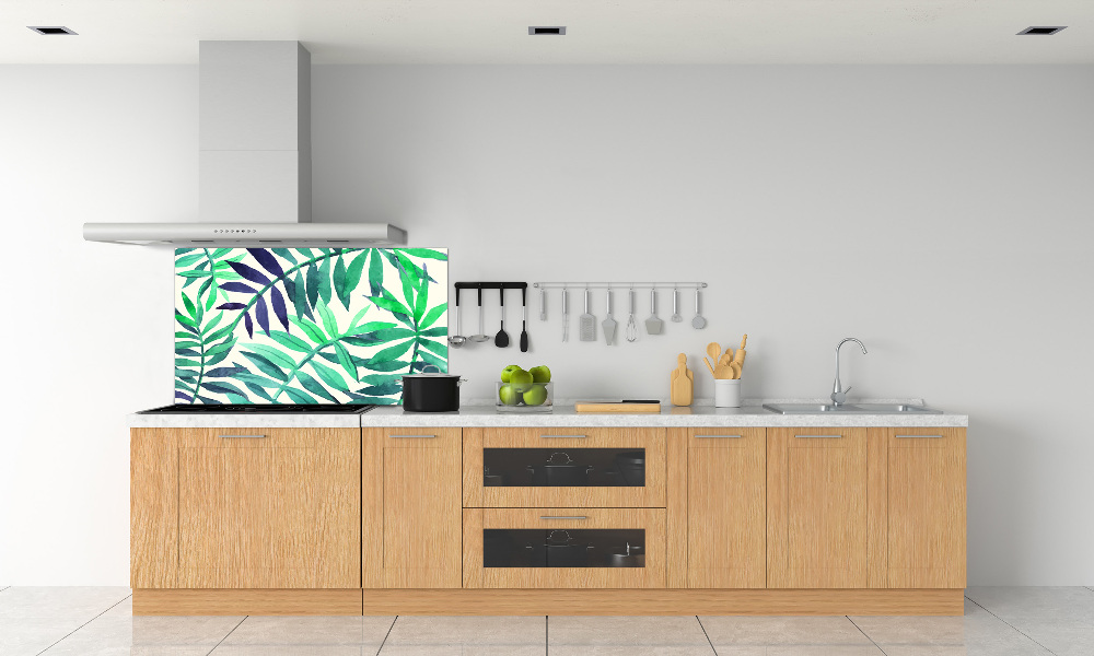 Cooker splashback Tropical leaves