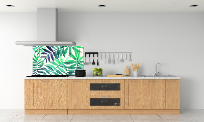 Cooker splashback Tropical leaves