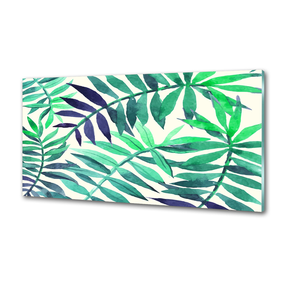 Cooker splashback Tropical leaves