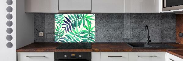 Cooker splashback Tropical leaves