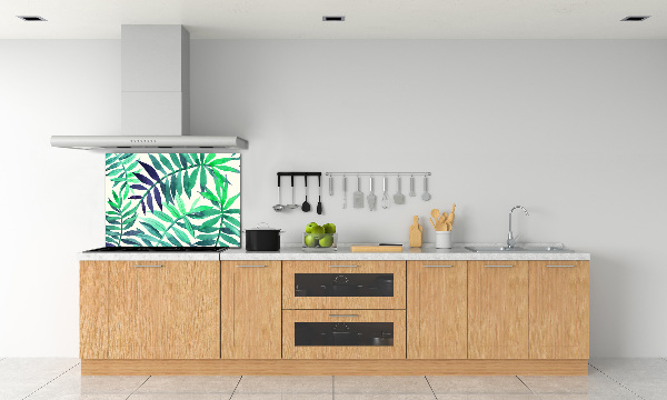 Cooker splashback Tropical leaves