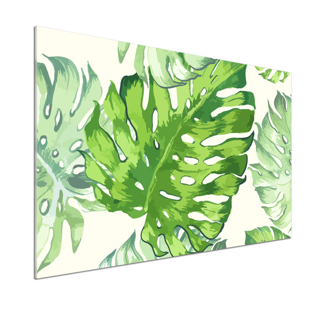 Cooker splashback Tropical leaves