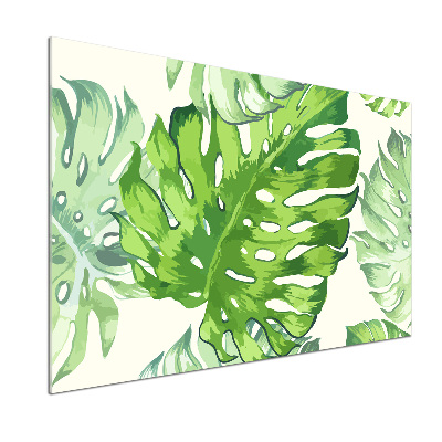 Cooker splashback Tropical leaves