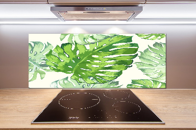 Cooker splashback Tropical leaves