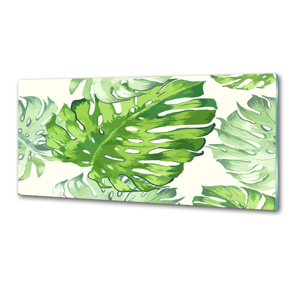 Cooker splashback Tropical leaves