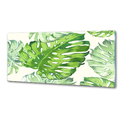 Cooker splashback Tropical leaves