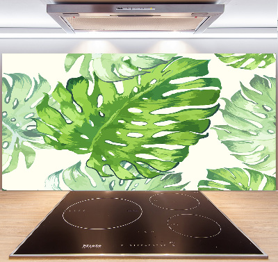 Cooker splashback Tropical leaves