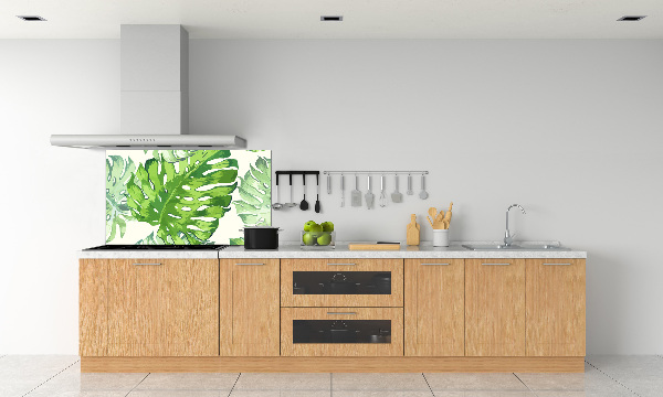 Cooker splashback Tropical leaves