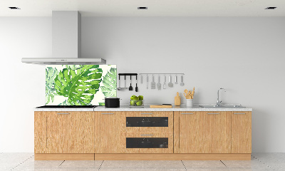 Cooker splashback Tropical leaves