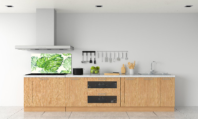 Cooker splashback Tropical leaves