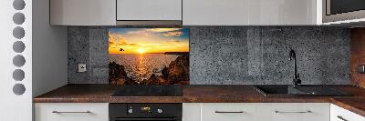 Cooker splashback Sunset sea