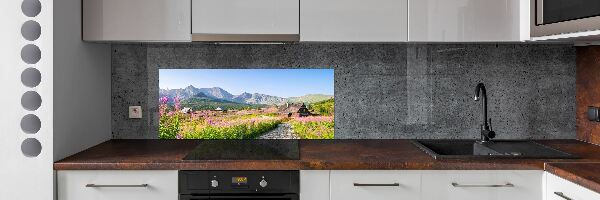 Cooker splashback Chatts in the mountains