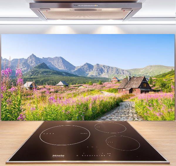 Cooker splashback Chatts in the mountains