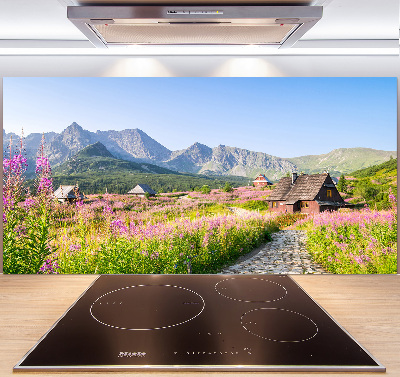 Cooker splashback Chatts in the mountains