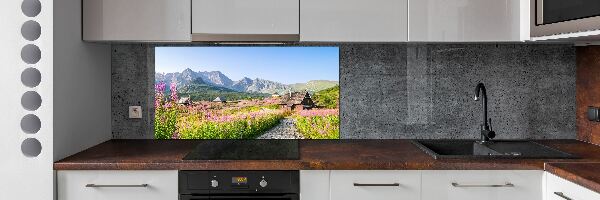 Cooker splashback Chatts in the mountains