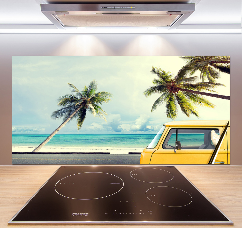 Cooker splashback Beach van