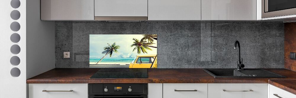 Cooker splashback Beach van