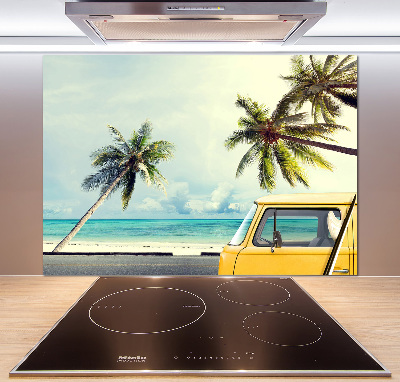 Cooker splashback Beach van