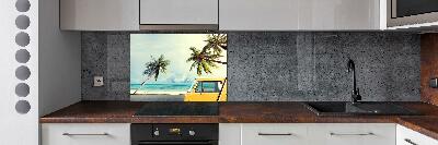 Cooker splashback Beach van