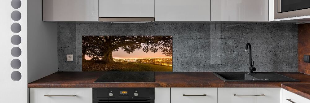 Cooker splashback Old tree