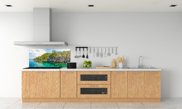 Cooker splashback Blue Lagoon