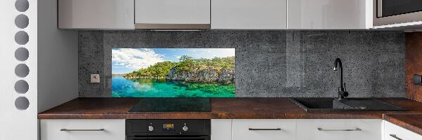 Cooker splashback Blue Lagoon