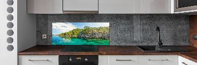 Cooker splashback Blue Lagoon