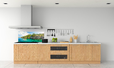 Cooker splashback Blue Lagoon