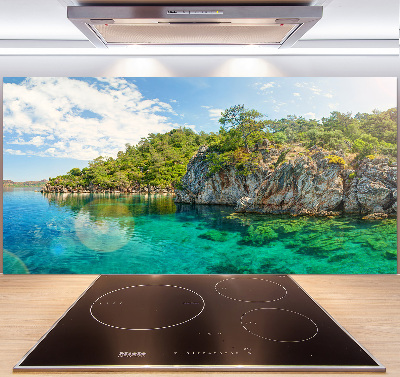 Cooker splashback Blue Lagoon