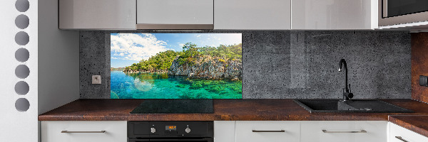 Cooker splashback Blue Lagoon