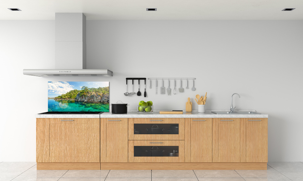 Cooker splashback Blue Lagoon