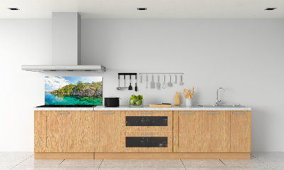 Cooker splashback Blue Lagoon