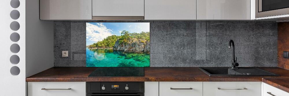 Cooker splashback Blue Lagoon