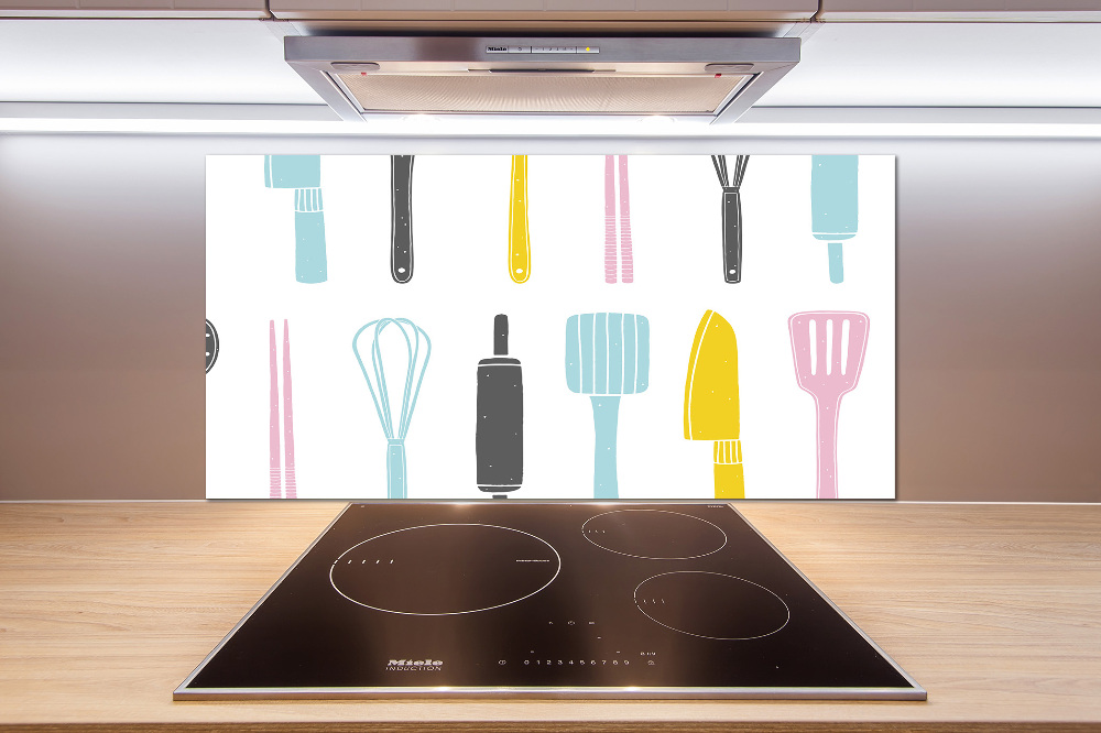 Glass splashback Kitchen tools