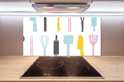 Glass splashback Kitchen tools