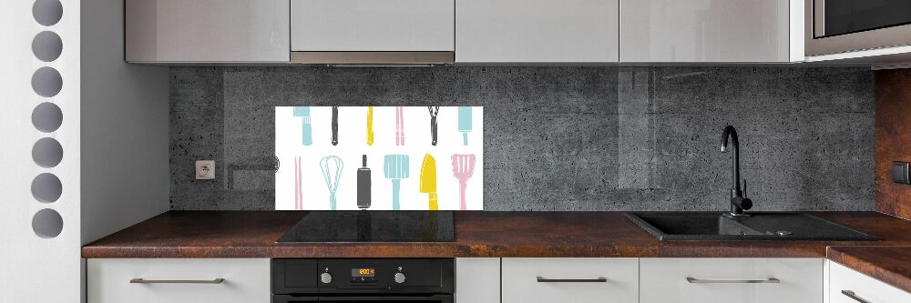 Glass splashback Kitchen tools