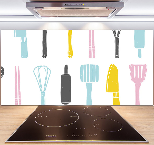 Glass splashback Kitchen tools