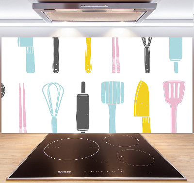 Glass splashback Kitchen tools