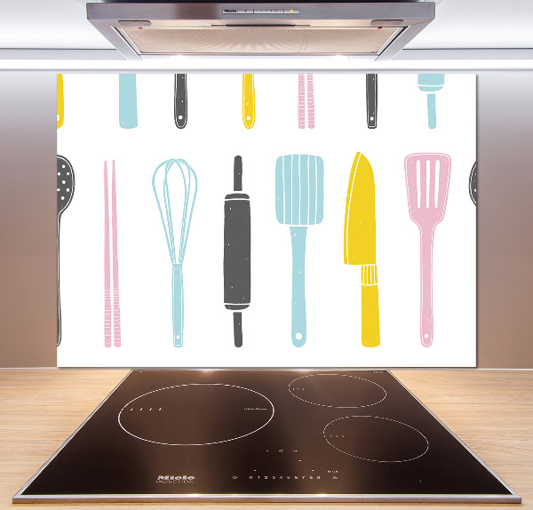 Glass splashback Kitchen tools