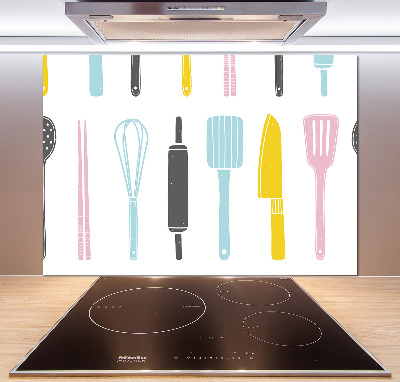 Glass splashback Kitchen tools