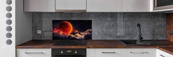 Cooker splashback Moon eclipse