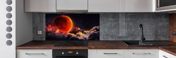 Cooker splashback Moon eclipse