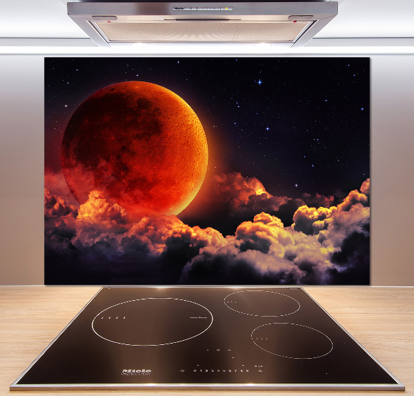 Cooker splashback Moon eclipse