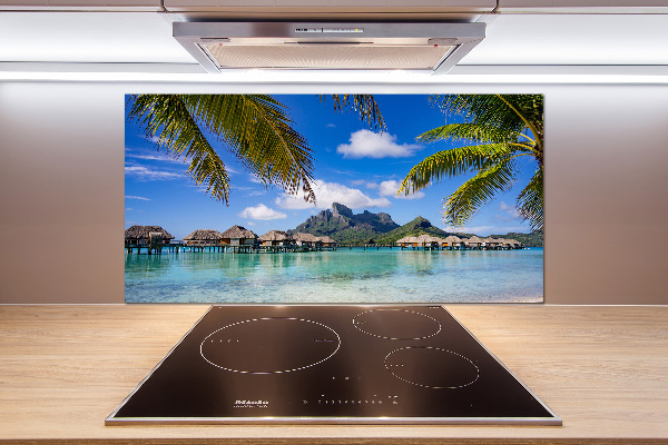 Cooker splashback Palms on Bora Bora