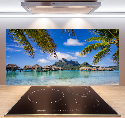 Cooker splashback Palms on Bora Bora