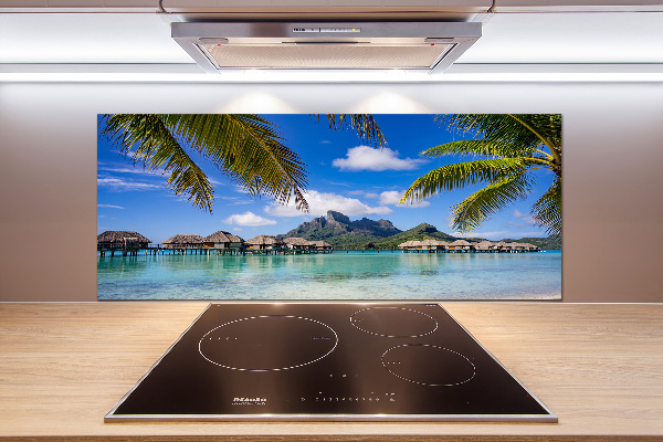 Cooker splashback Palms on Bora Bora