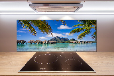 Cooker splashback Palms on Bora Bora