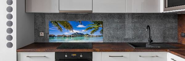 Cooker splashback Palms on Bora Bora